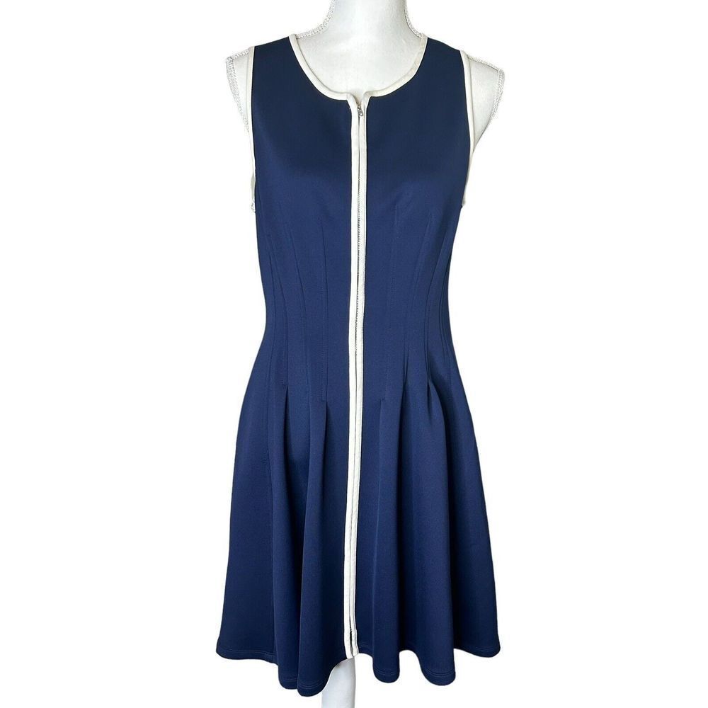 Betsey Johnson Women’s Retro Sleeveless Fit And Flair 60s Scuba Stretch Dress 8